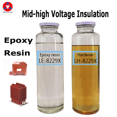 Ognioodporne części transformatora Płynna przezroczysta żywica epoksydowa z utwardzaczem